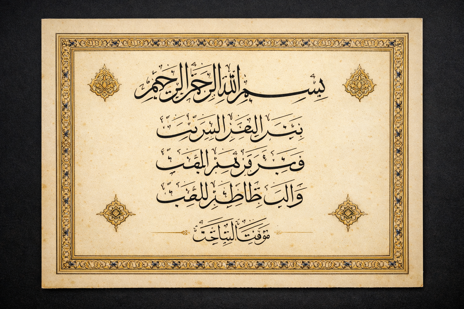 Kaligrafi kompozisyon düzeni