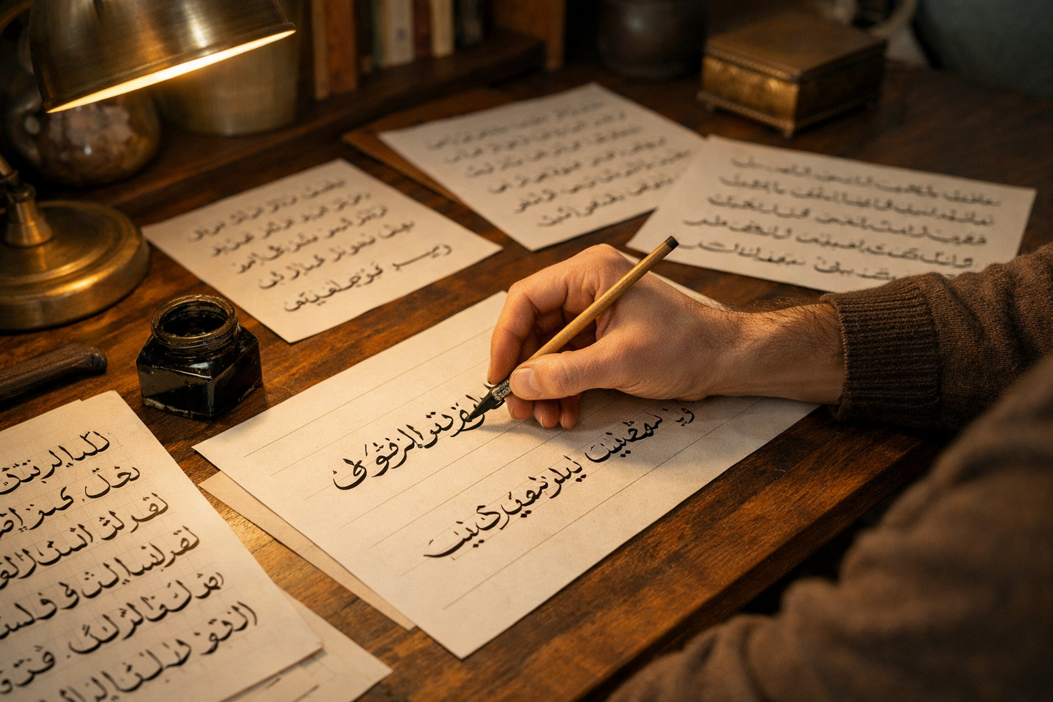 Kaligrafi pratik çalışması